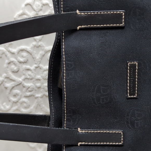 Dooney & Bourke ♣️ Black Canvas/ Leather Tote-Satchel - Picture 8 of 17